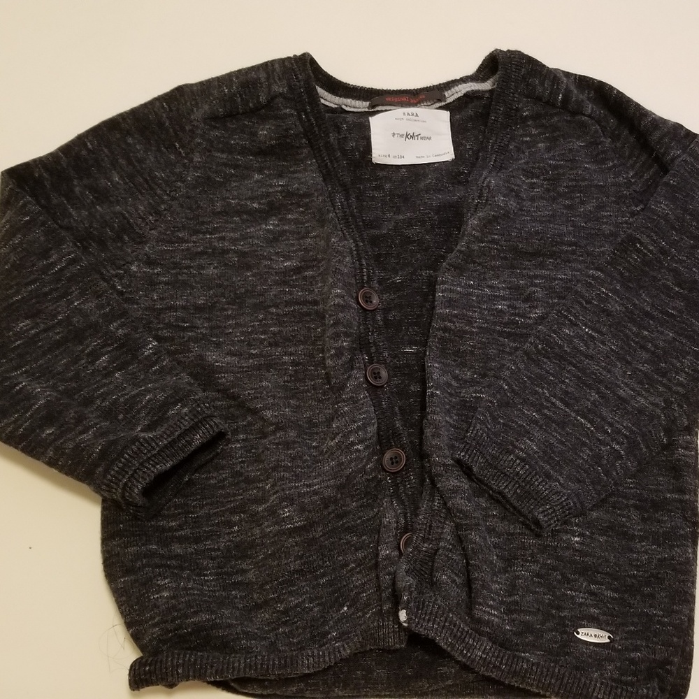 Zara boys cardigan grey size 4t